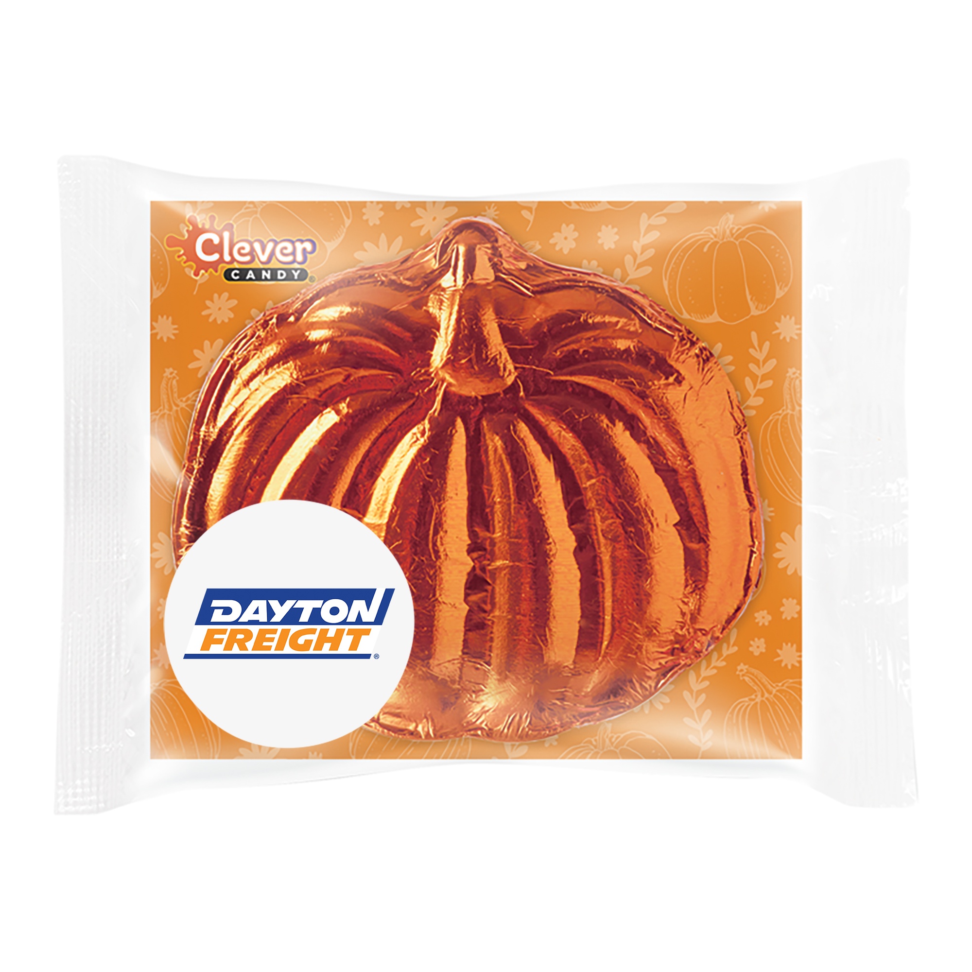 3 oz. Foiled Wrapped Pumpkin with Backer Card 2