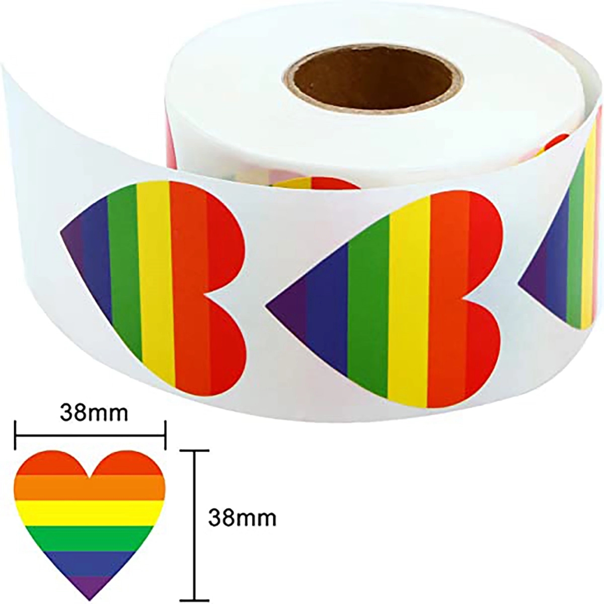 Lgbt Rainbow Heart Stickers 2