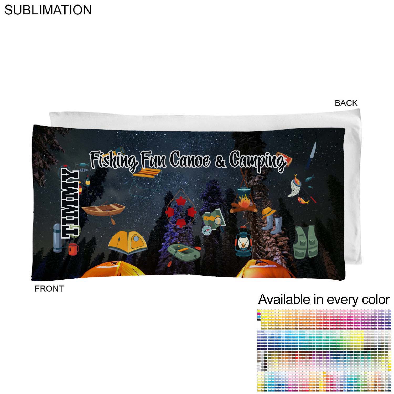 Camping Towel in Absorbent and Compact Microfiber Dri-Lite Terry, 20x40, Sublimated 1 side 3