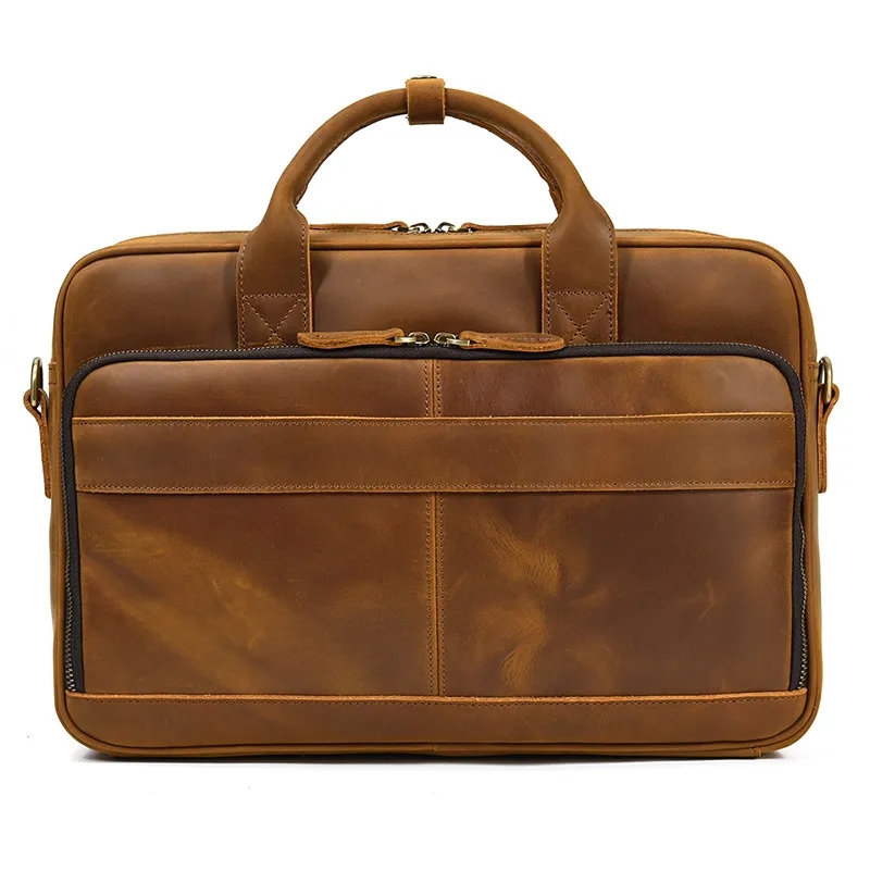 17" x 12" x 3" Cowhide Leather Briefcase 19