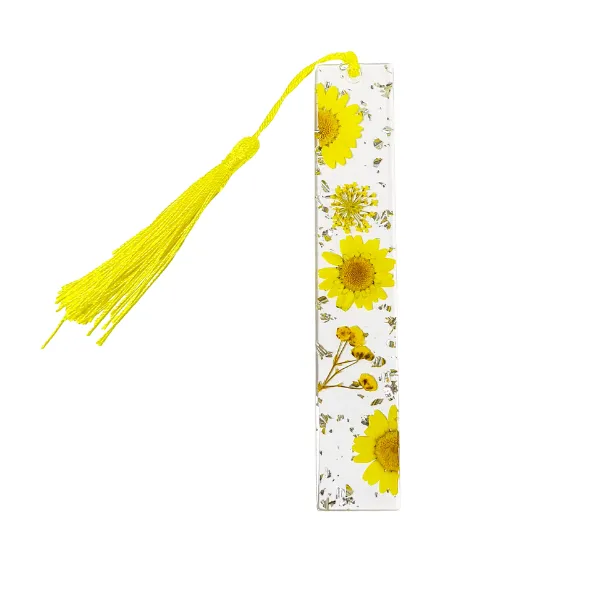 Pressed Flower Resin Bookmark with Tassel 4