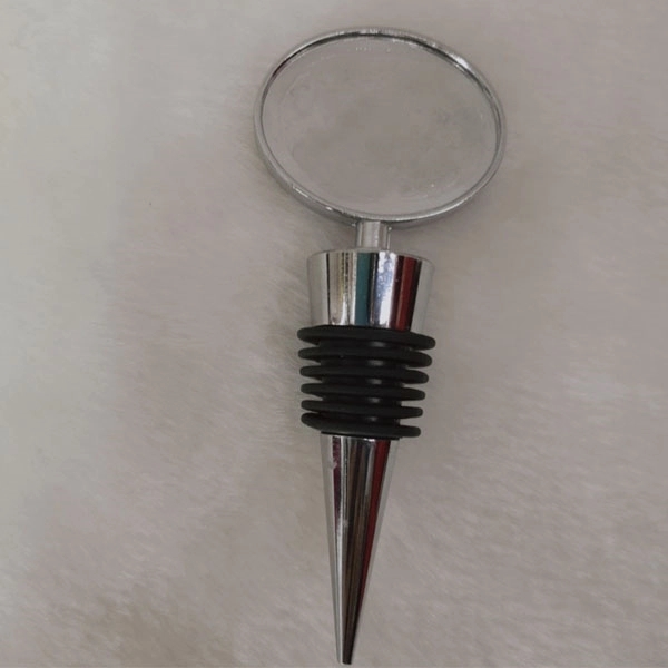 Oval Zinc Alloy Bottle Stopper with Epoxy Dome 11