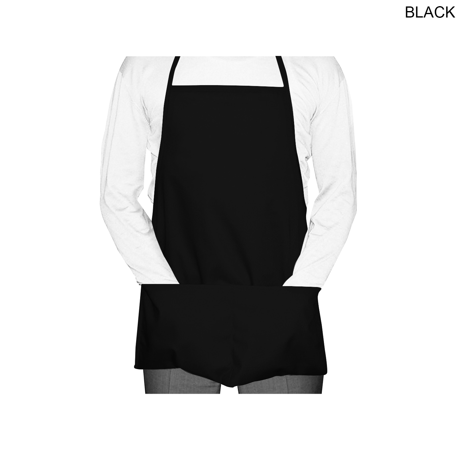 72 Hr Fast Ship - Domestic made Twill Bib Apron, 19x24, 2 Pockets, Transfer Logo (Made in Canada) 5
