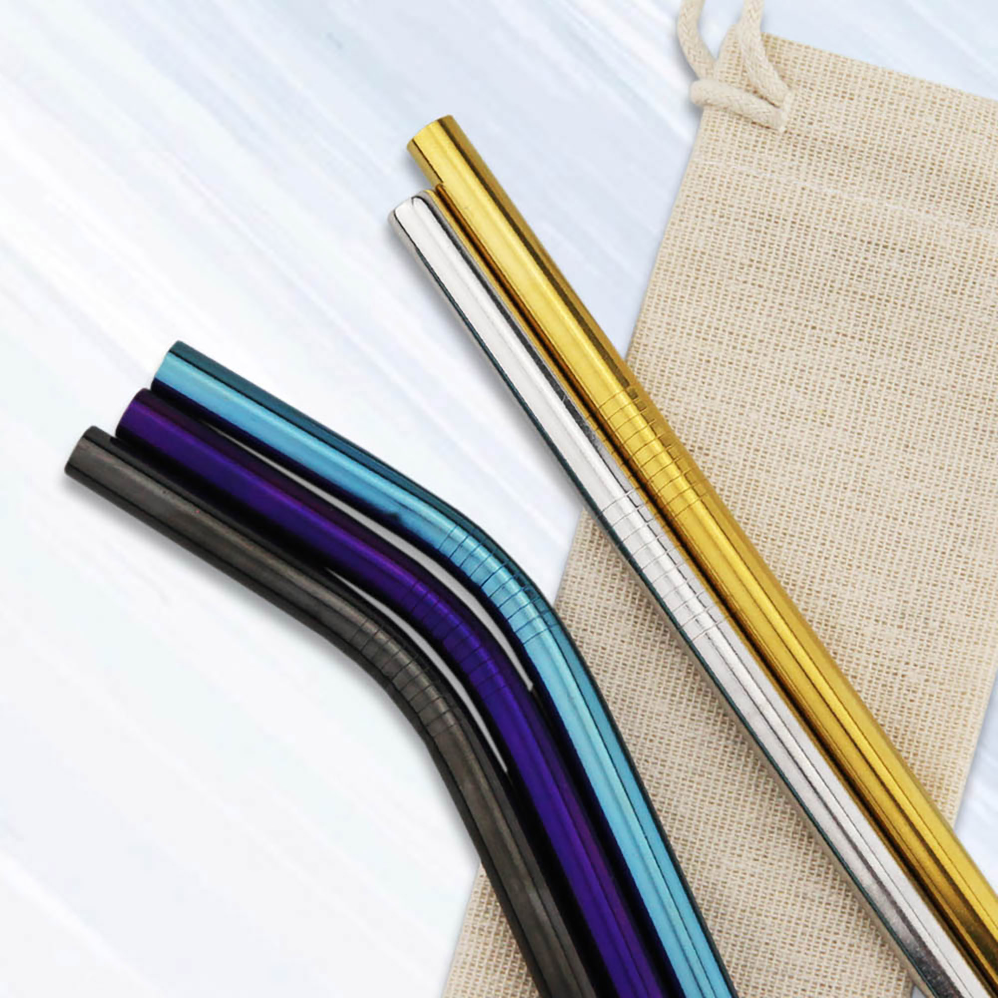 Stainless Steel Straw 8MM x 215MM - Colour 10