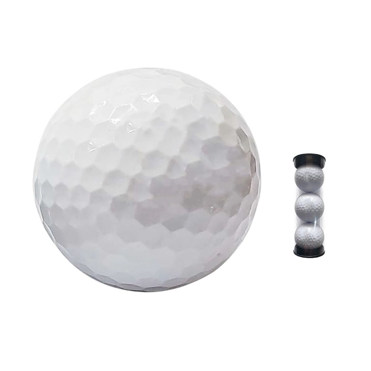 Three Golf Balls in Tube for Training or Events 3