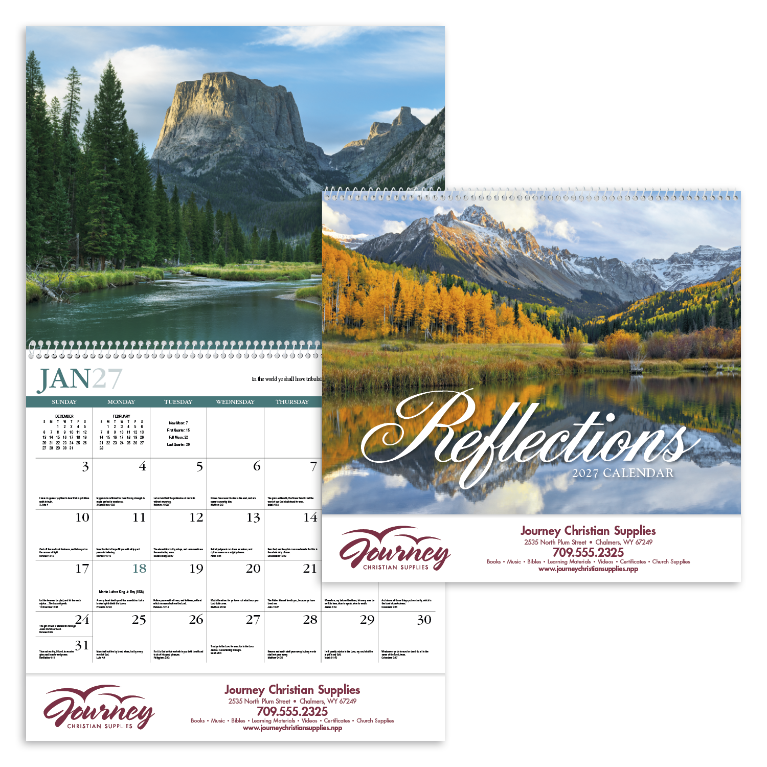 HotLine® Products Reflections (Non-Denominational) Appointment Calendar - Spiral 54