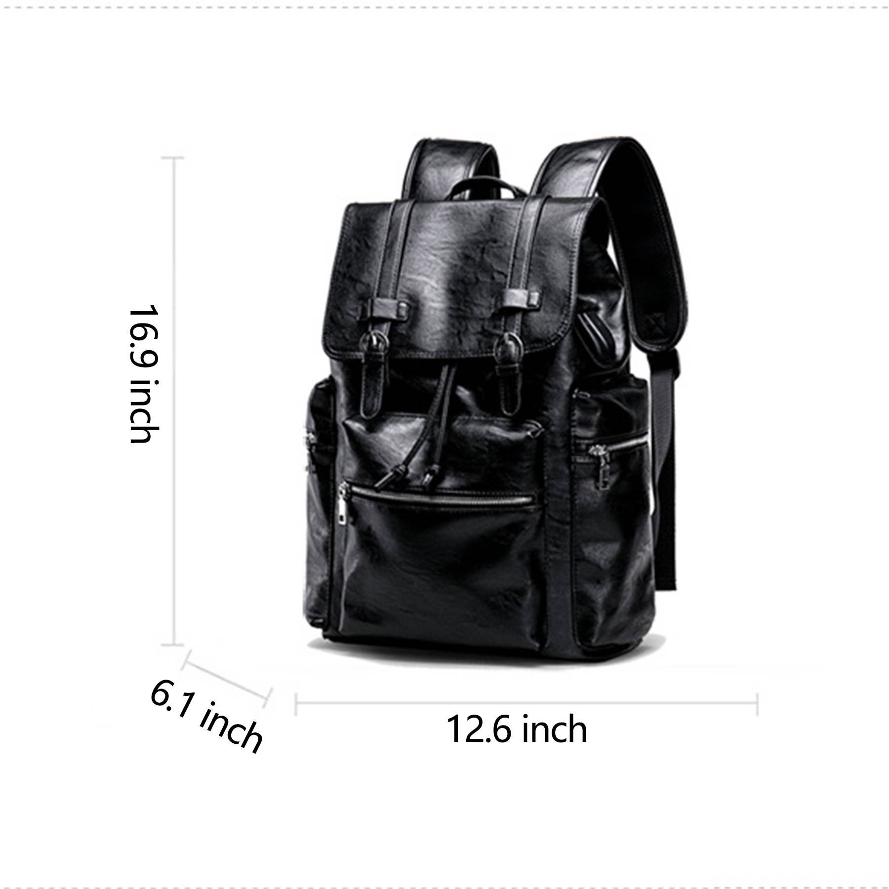 PU soft leather backpack 1