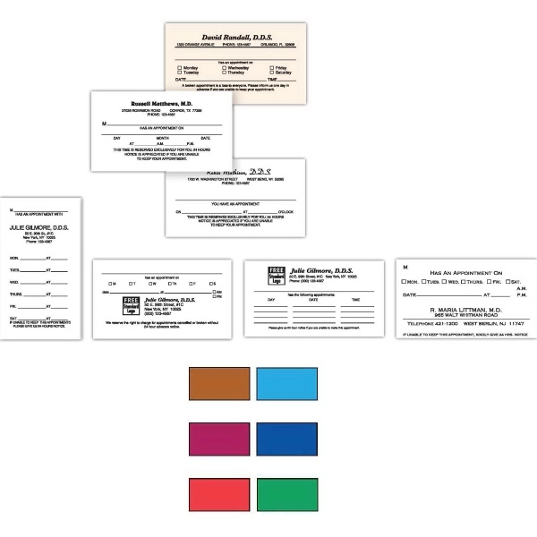 Appointment Cards, One-sided, Imprinted 3