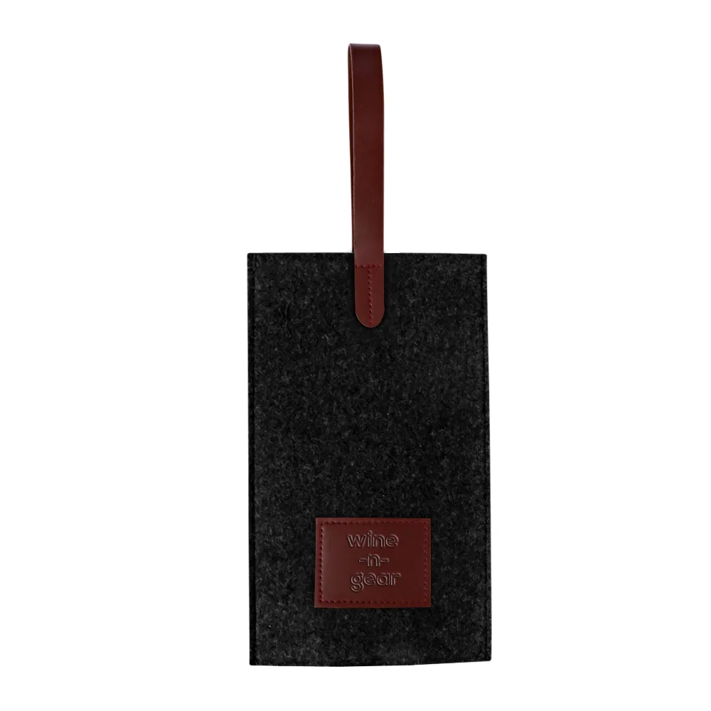 1-Bottle Felt Wine Tote 1