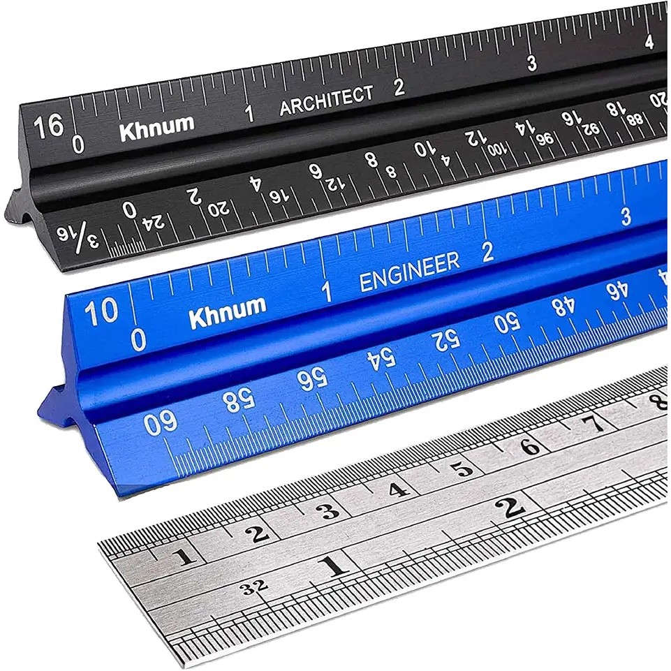 12 Inch Architectural and Engineering Scale Ruler Set 5