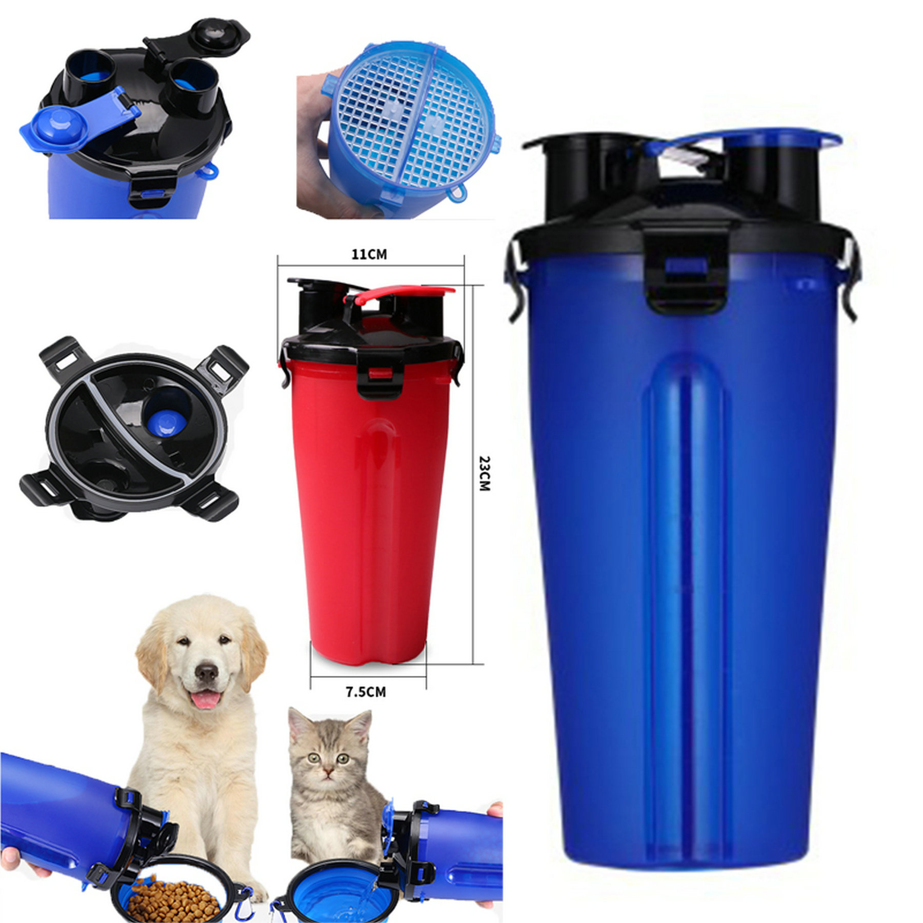 2 in 1 Portable Pet Food Water Cup 1