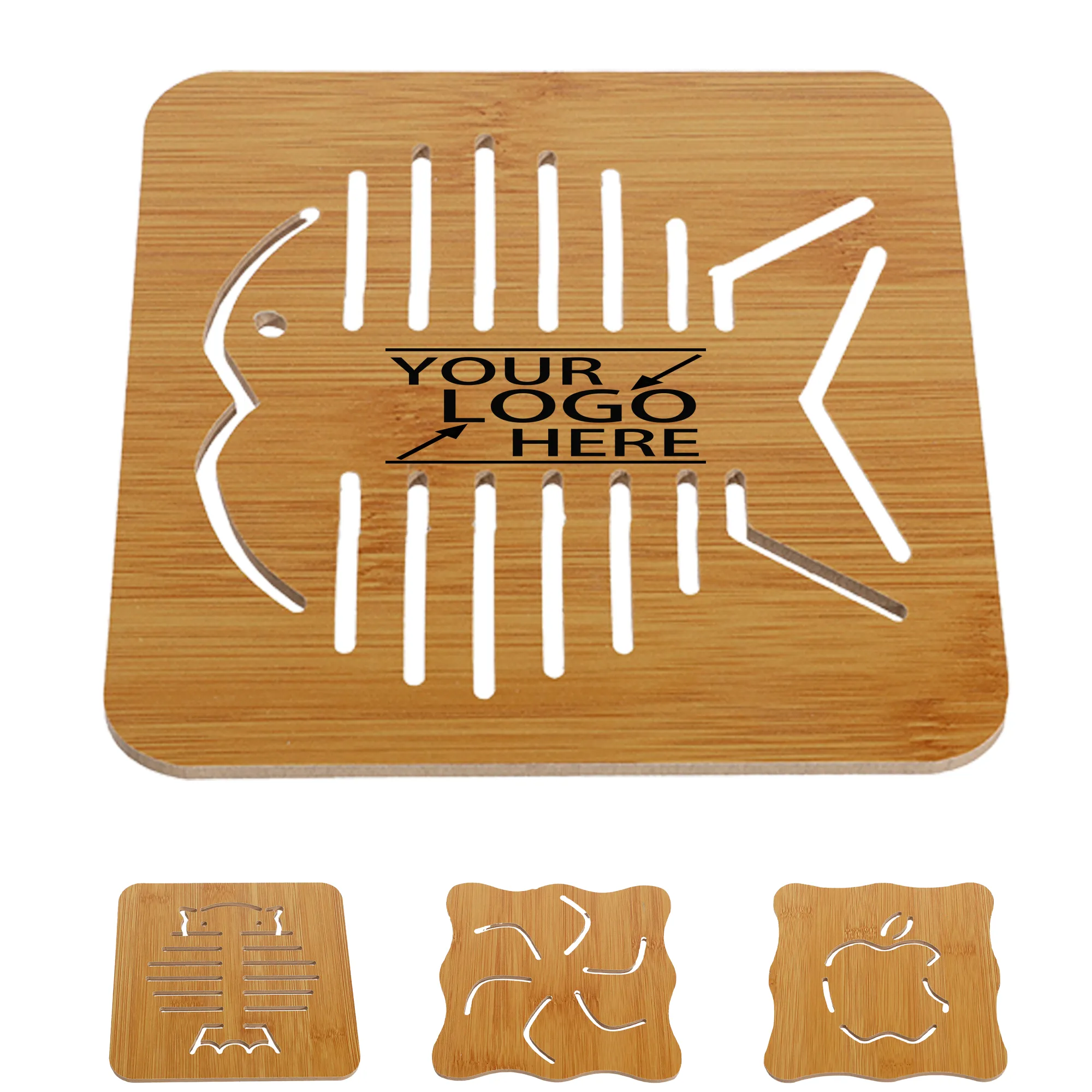 Bamboo Plum Blossom Shaped Heat Insulating Pot Pads