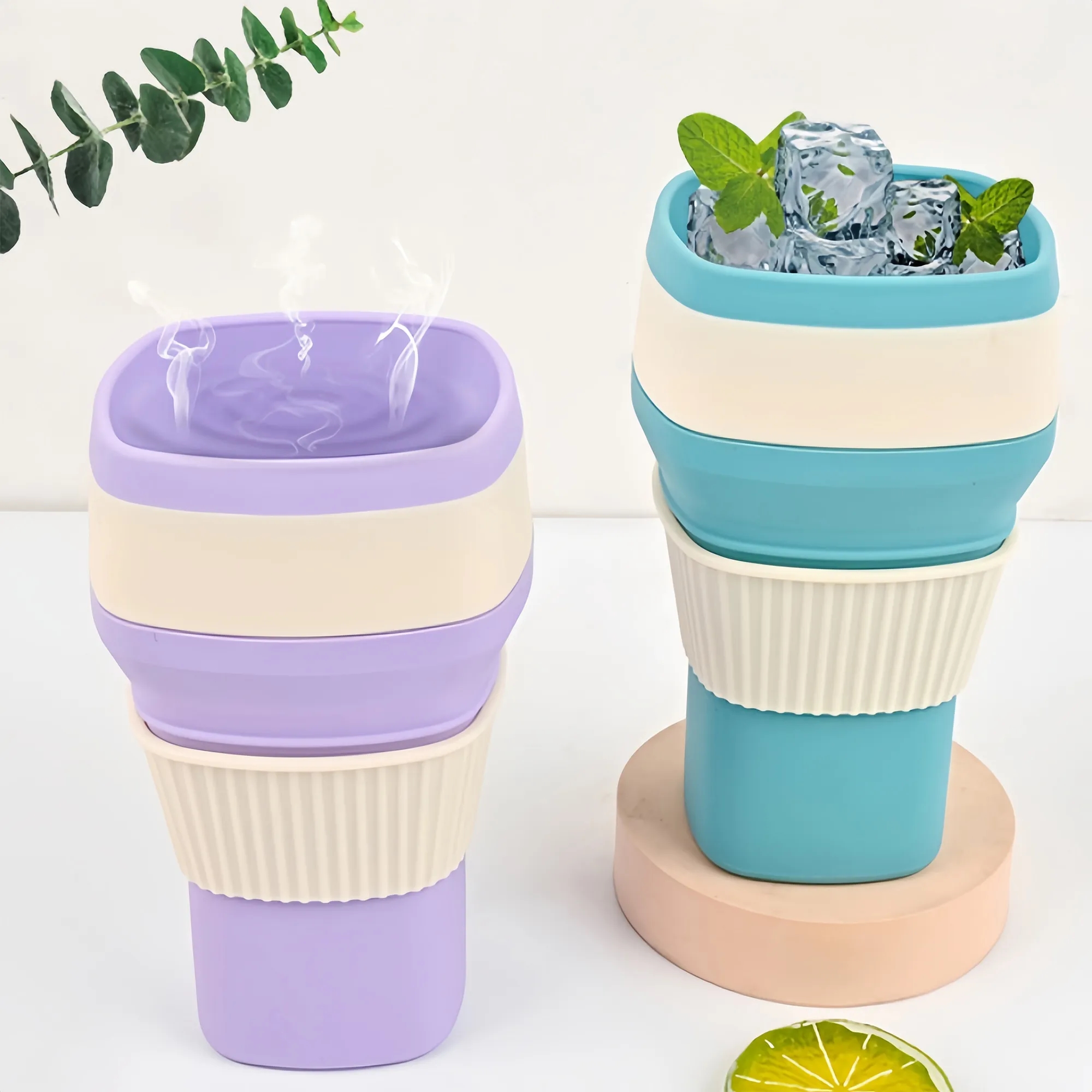 Collapsible Large-caliber Silicone Travel Mug 2