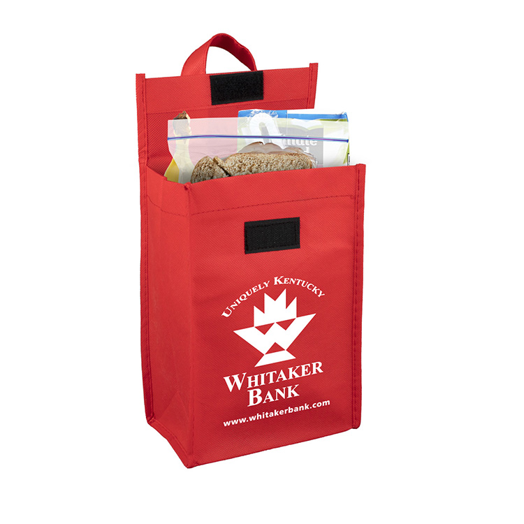 6-1/2"W x 9"H x 3 ½"Gusset - "BAG-IT" Value Priced Lightweight Lunch Tote Bag 18