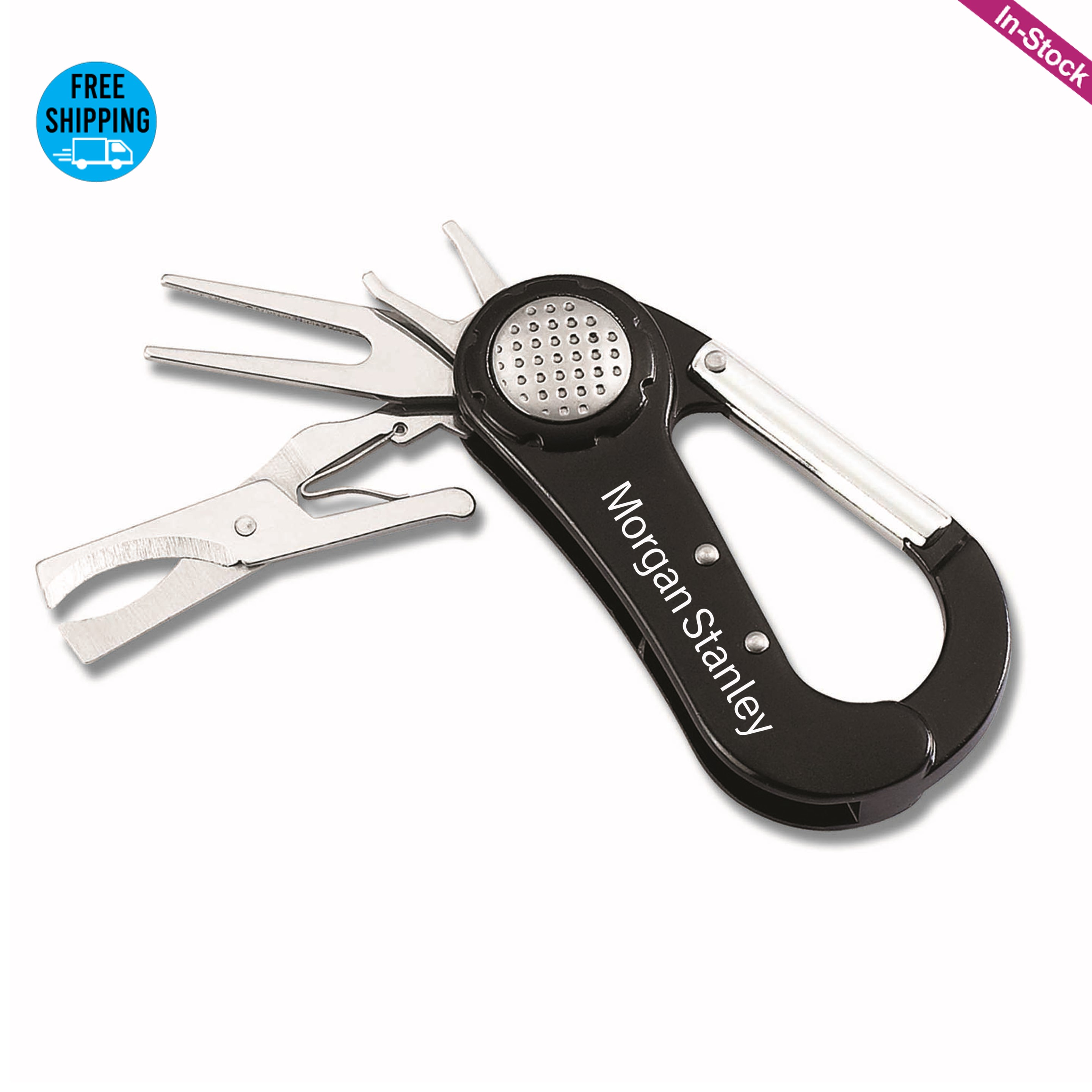 5 in 1 Golf Tool Accessories with Carabiner Clip 2