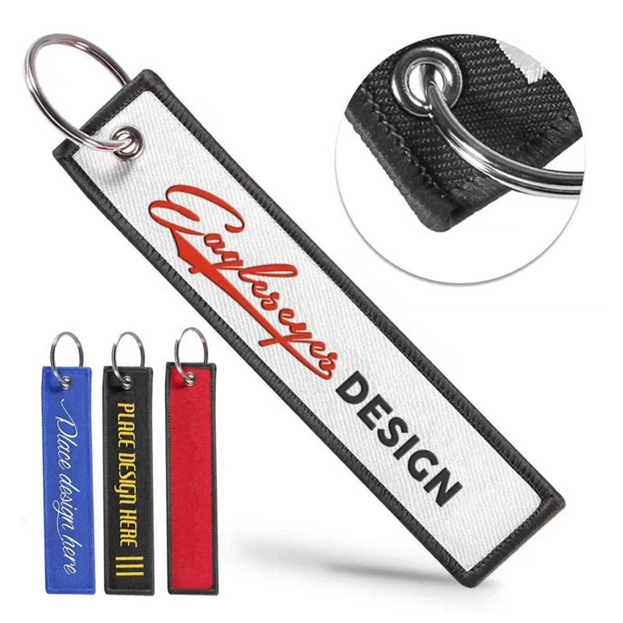 Personalized Double-Sided Embroidered Keychain 1