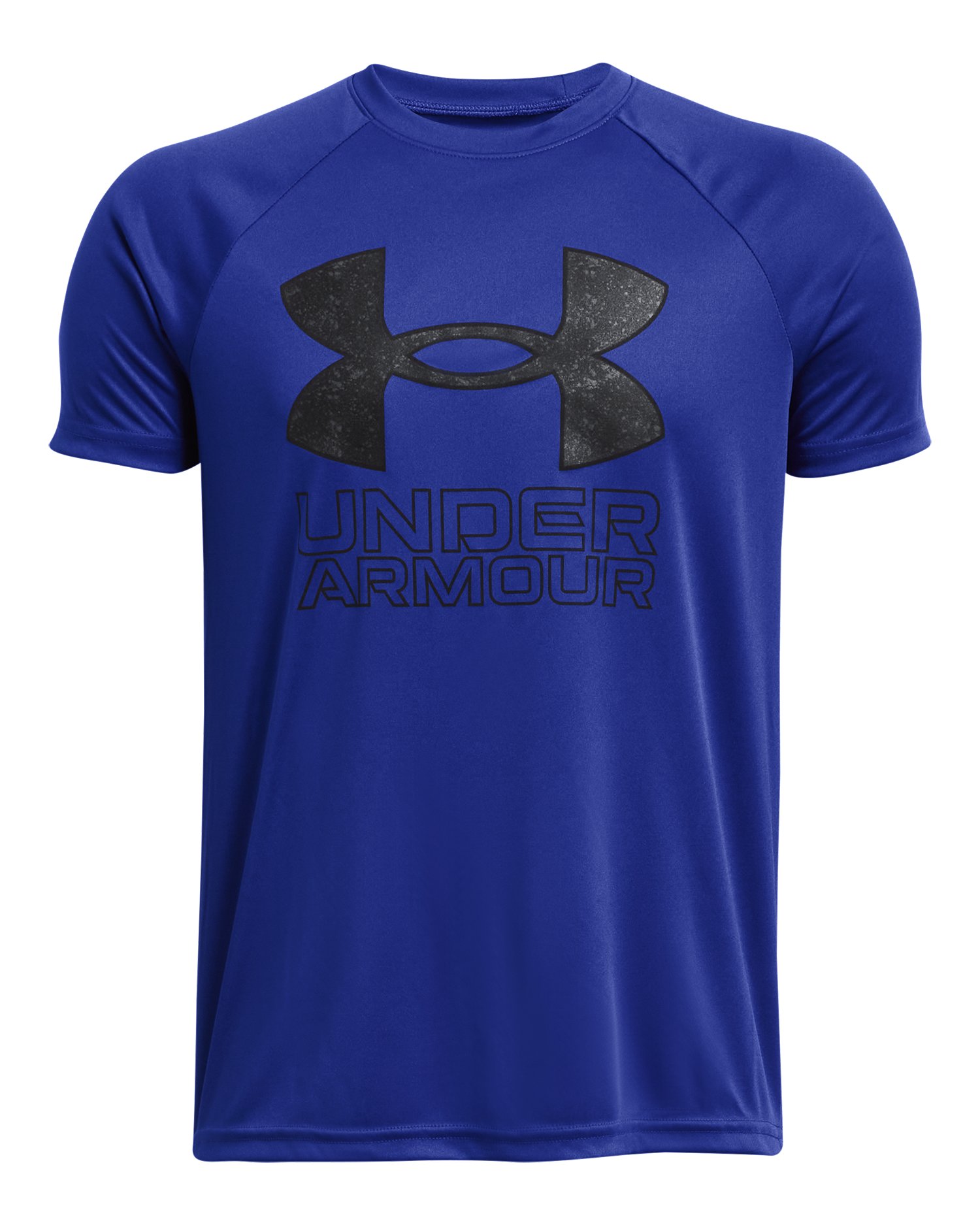 UA Tech Hybrid Print Fill Boys' Short Sleeve 1
