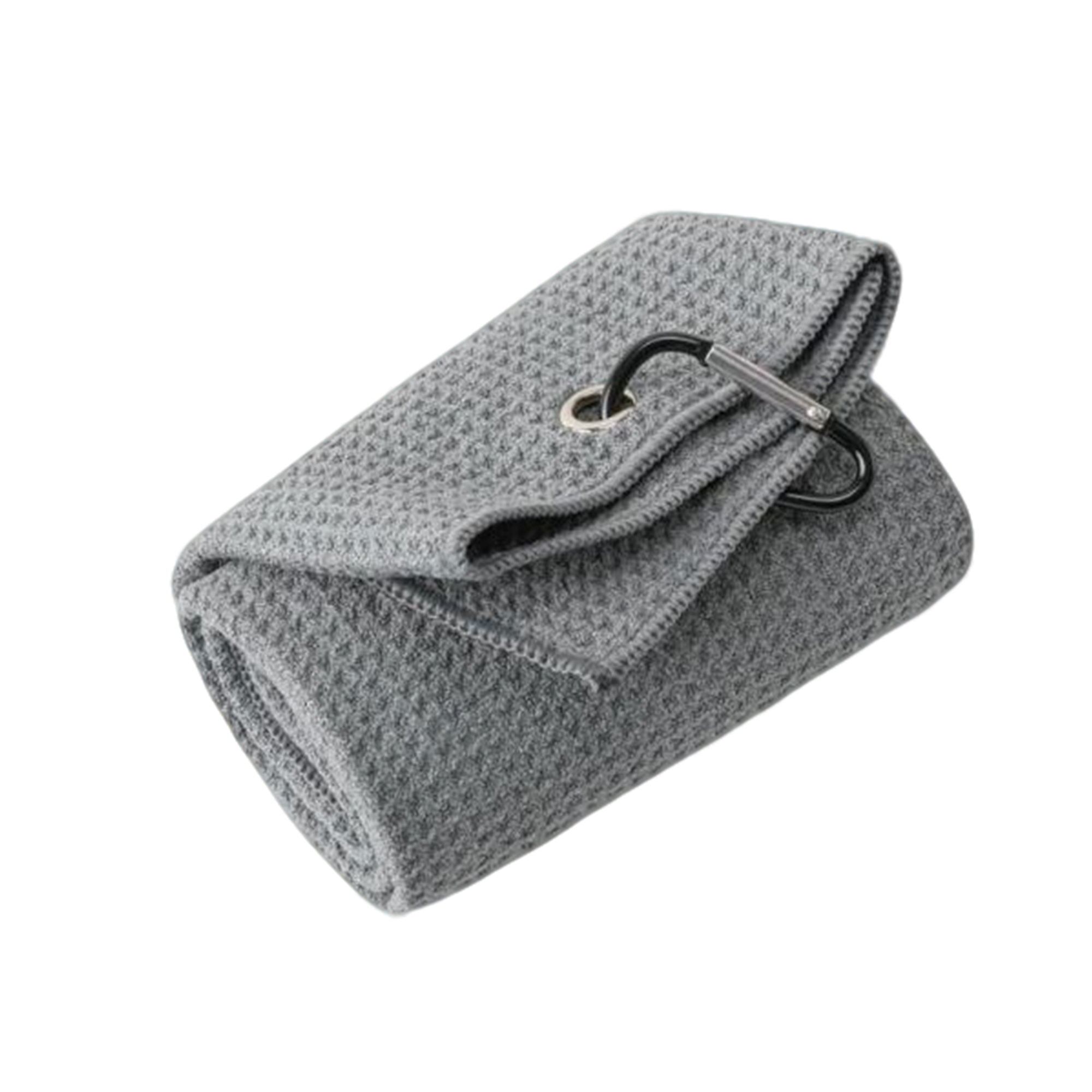 Waffle Microfiber Golf Towel With Carabiner 12 x 12 10