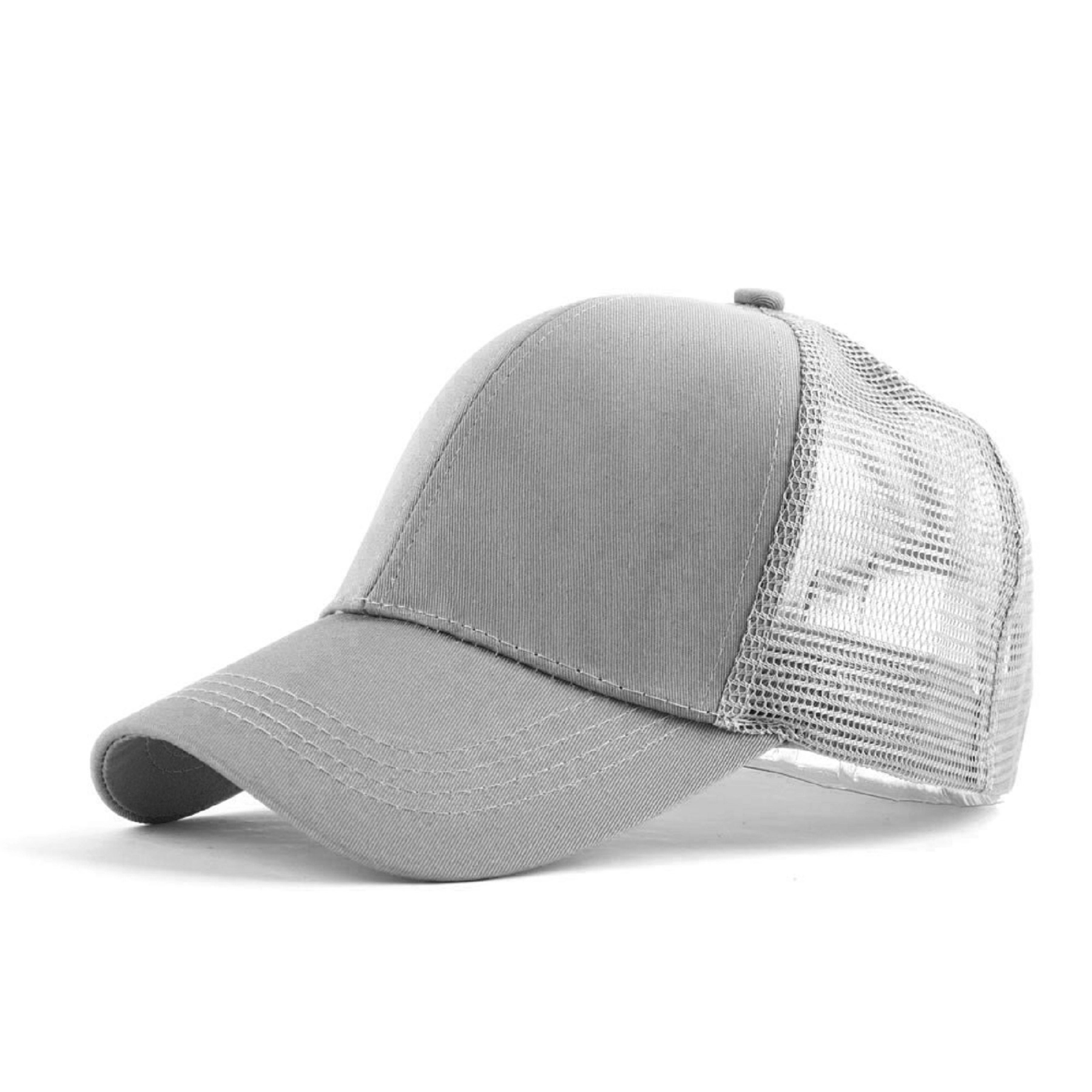 Cotton Horsetail Baseball Cap with Mesh 6