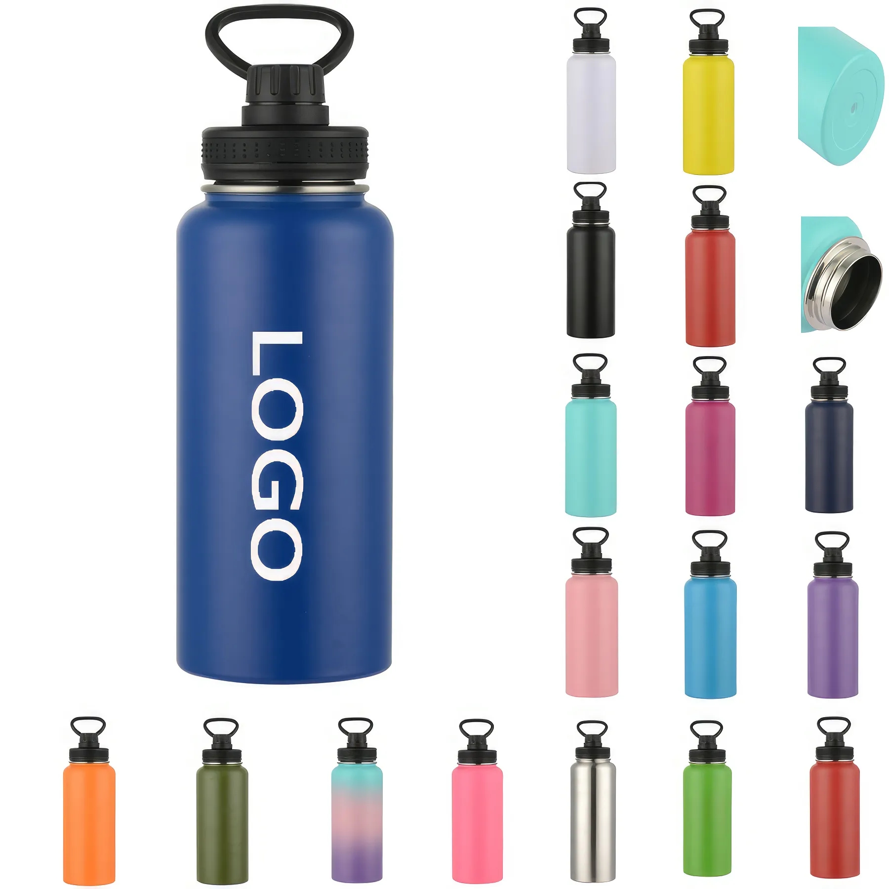 18oz Water Bottle With Handle Lid 2