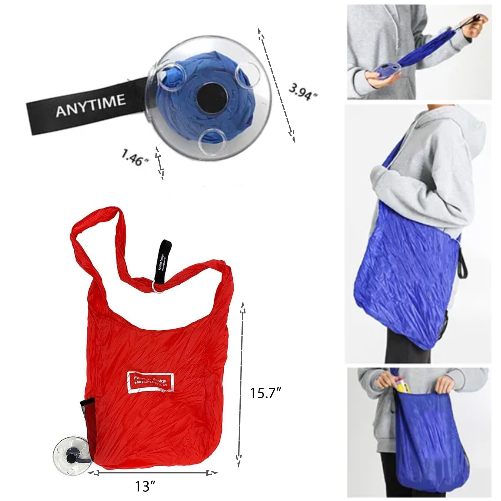 Reusable Shopping Foldable Stretch Shrink Shopping Bag 4