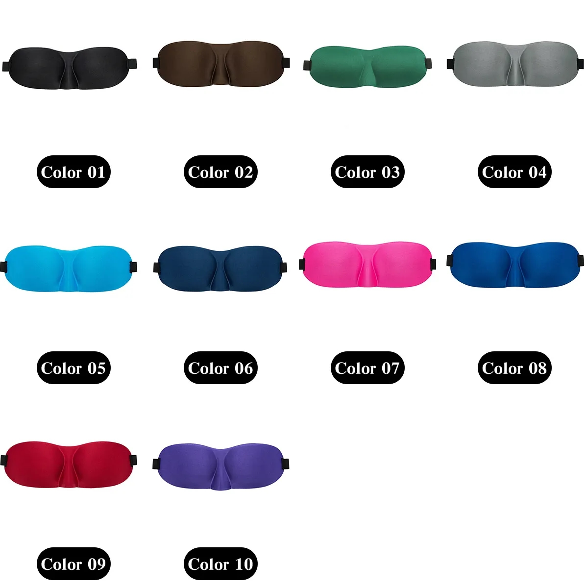 3D Memory Foam Sleep Mask with Adjustable Strap 6
