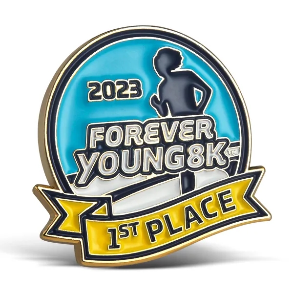 1 1/2" Brass Soft Enamel Pin 9