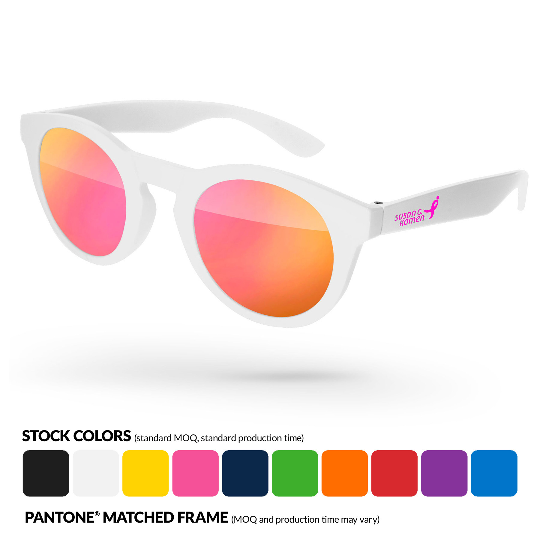 Breast Cancer Awareness Andy Mirror Sunglasses 18