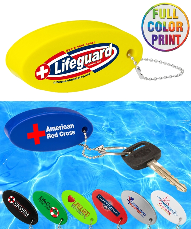 Floating Stress Reliever Keychain Ball - Full Color 1