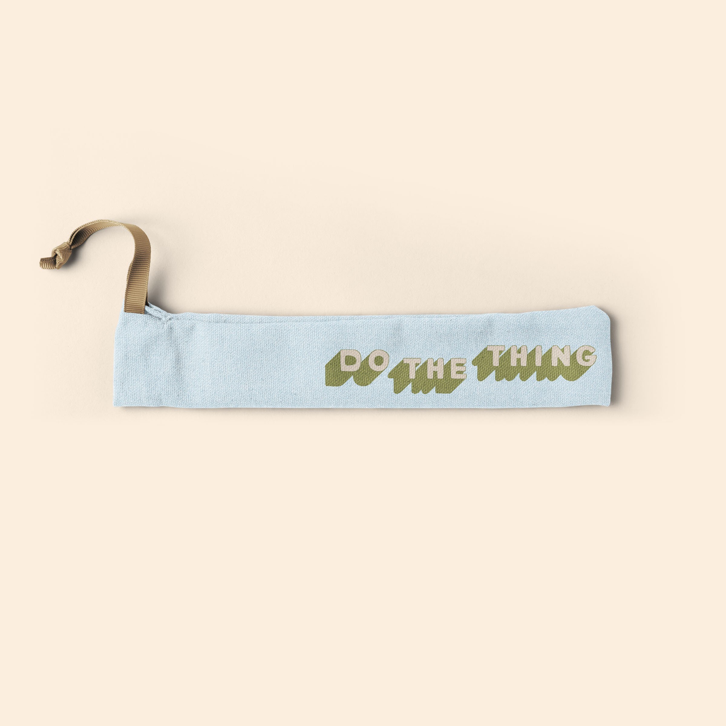 POUCH FOR REUSABLE STRAWS - DENIM - POUCH EMPTY