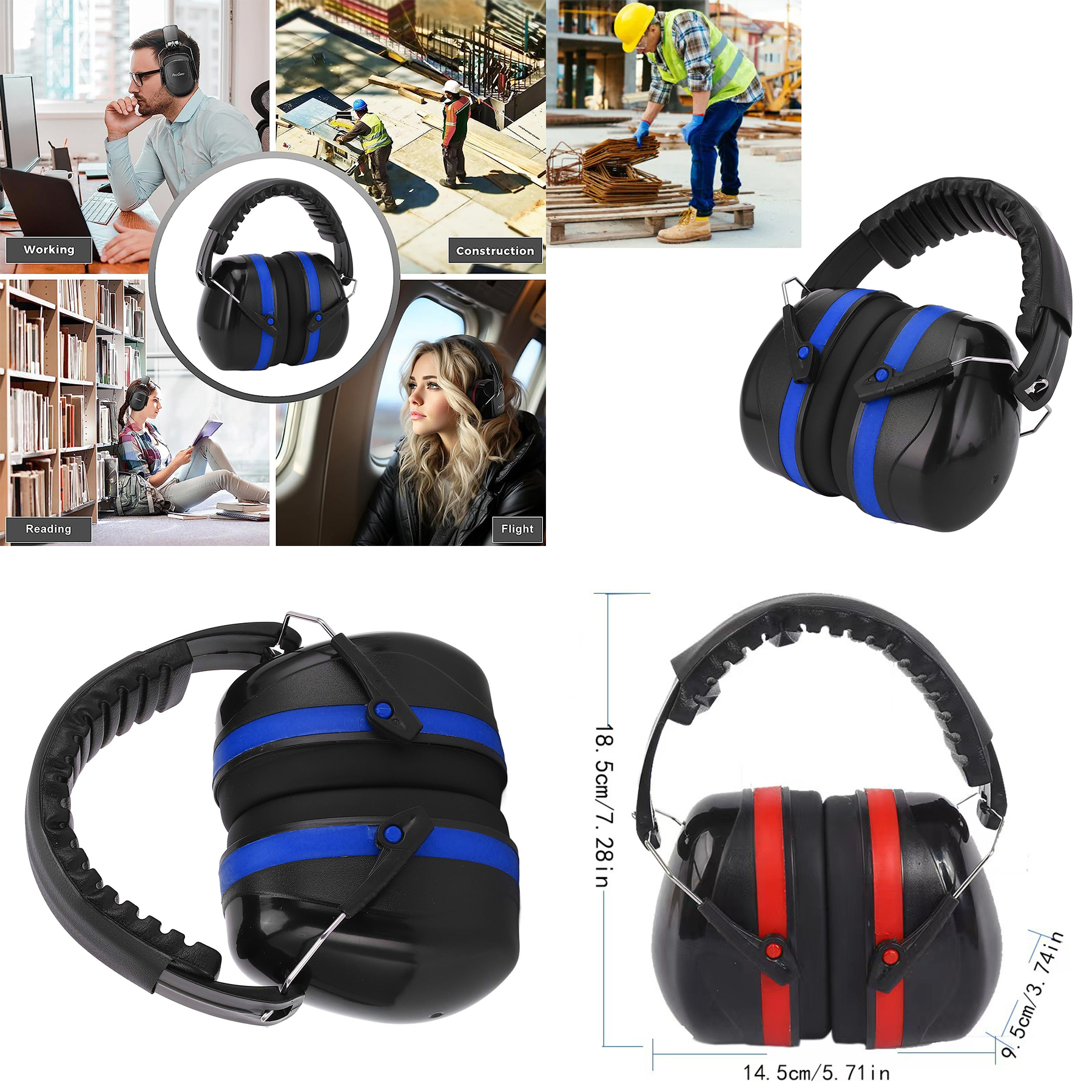 Hearing Protection ABS Shell Noise Blocking Ear Muffs 2