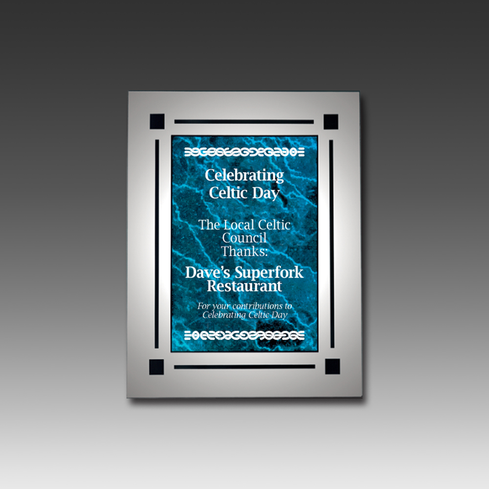 Clearplaq Marble Graphic Acrylic Plaque (7"x9"x3/8") 2
