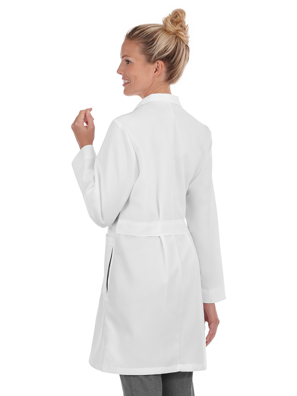 Meta Labwear - Women's Five-Pocket 37" Full-Length Long Lab Coat 3