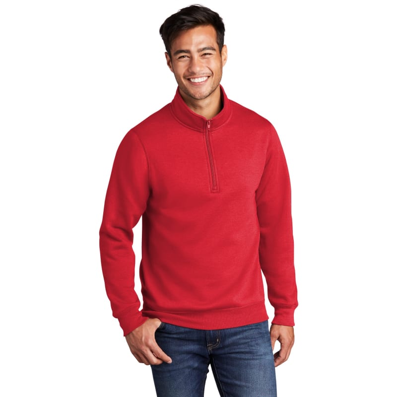 Port & Company Core Fleece 1/4-Zip Pullover Sweatshirt, custom hoodie or sweatshirt with logo imprint 43