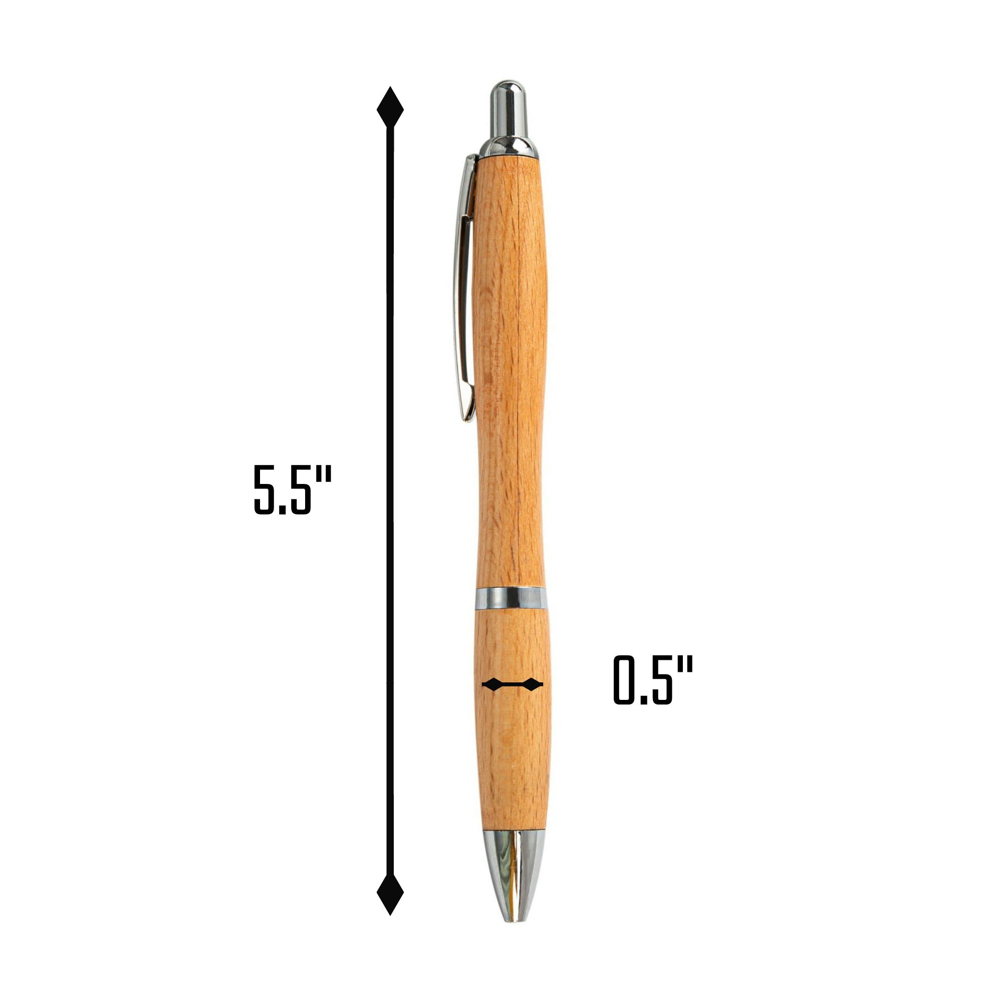 Bamboo Retractable Ballpoint Pen 5