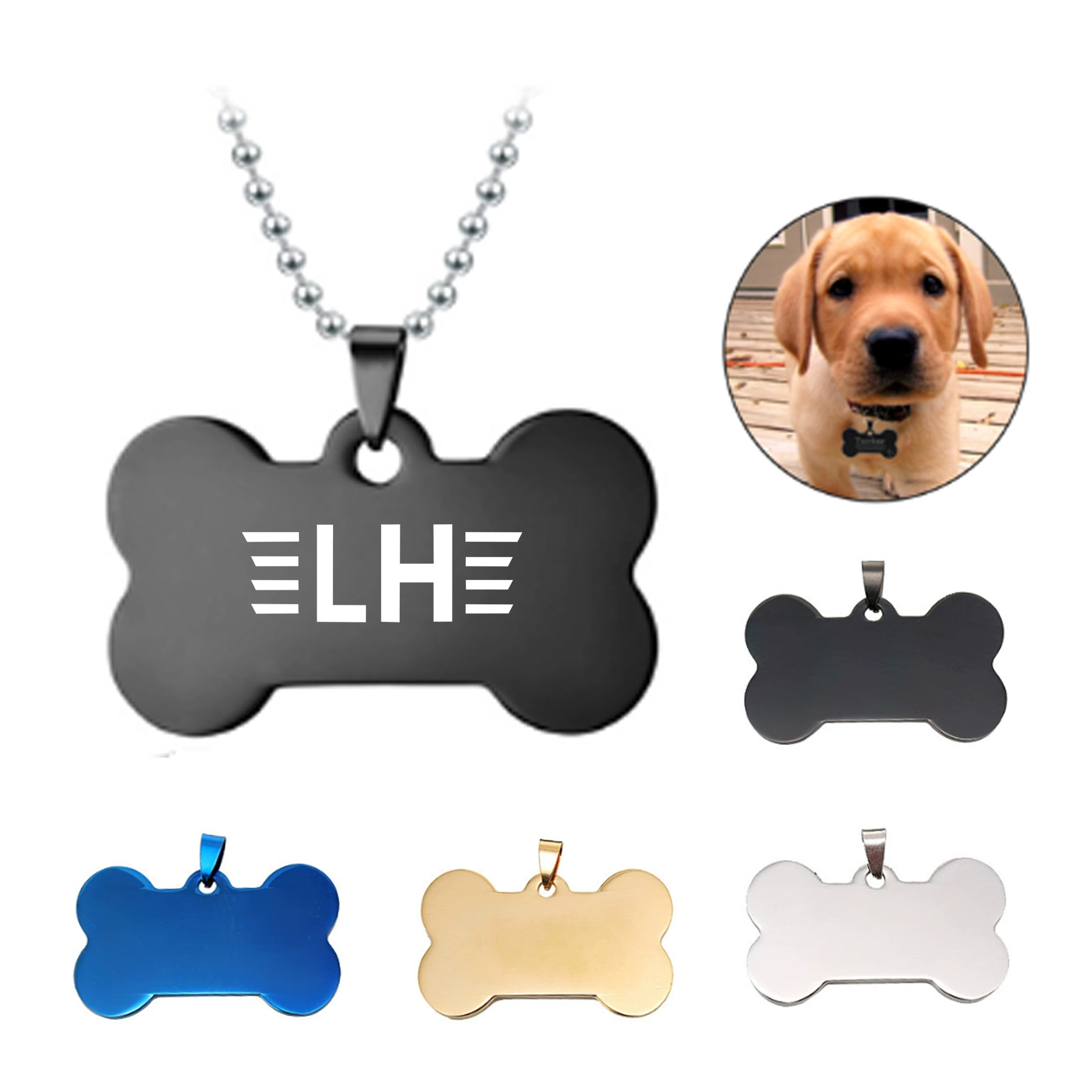 Stainless Steel Dog Tag with Chain 4