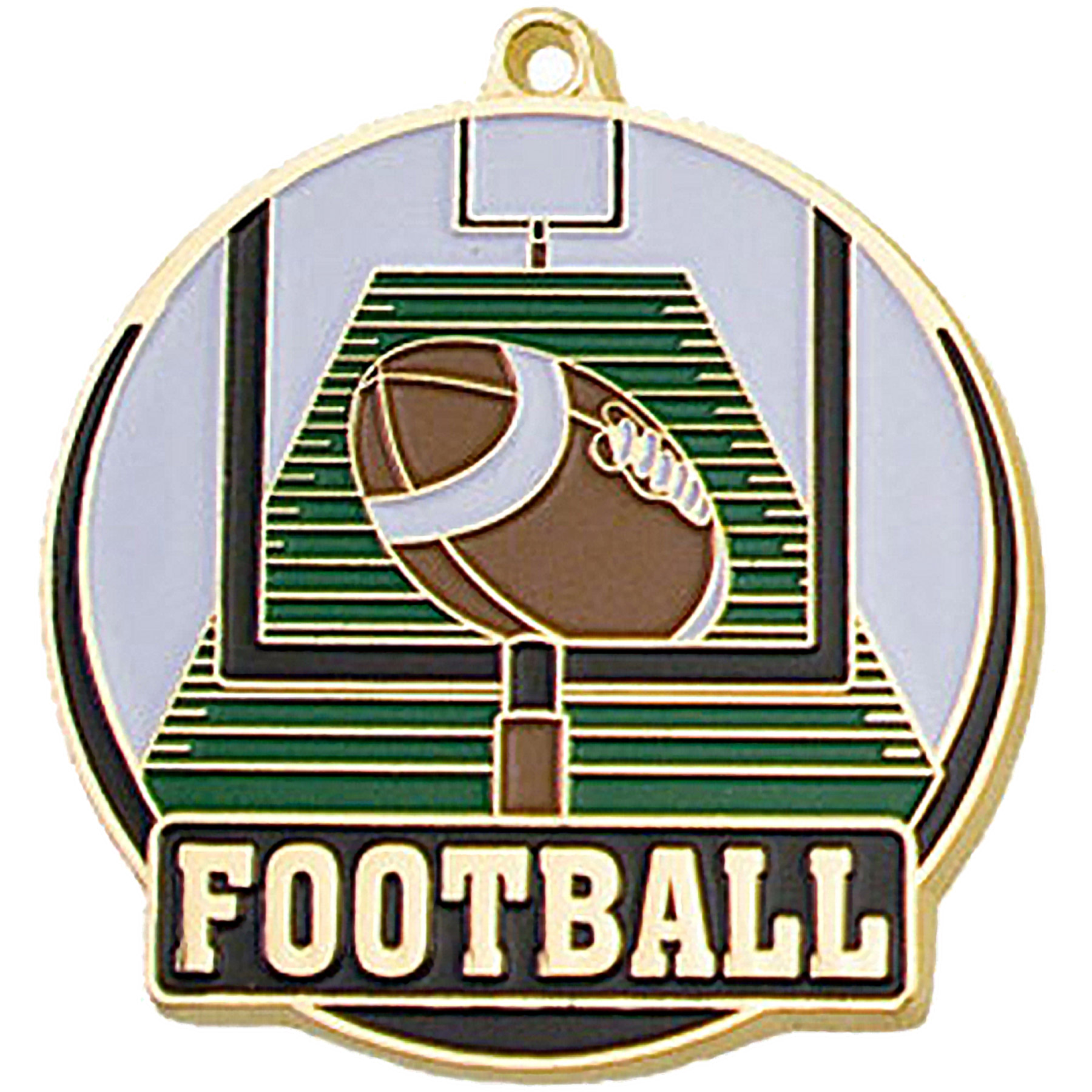 Stock Gold Enamel Sports Medals: Football