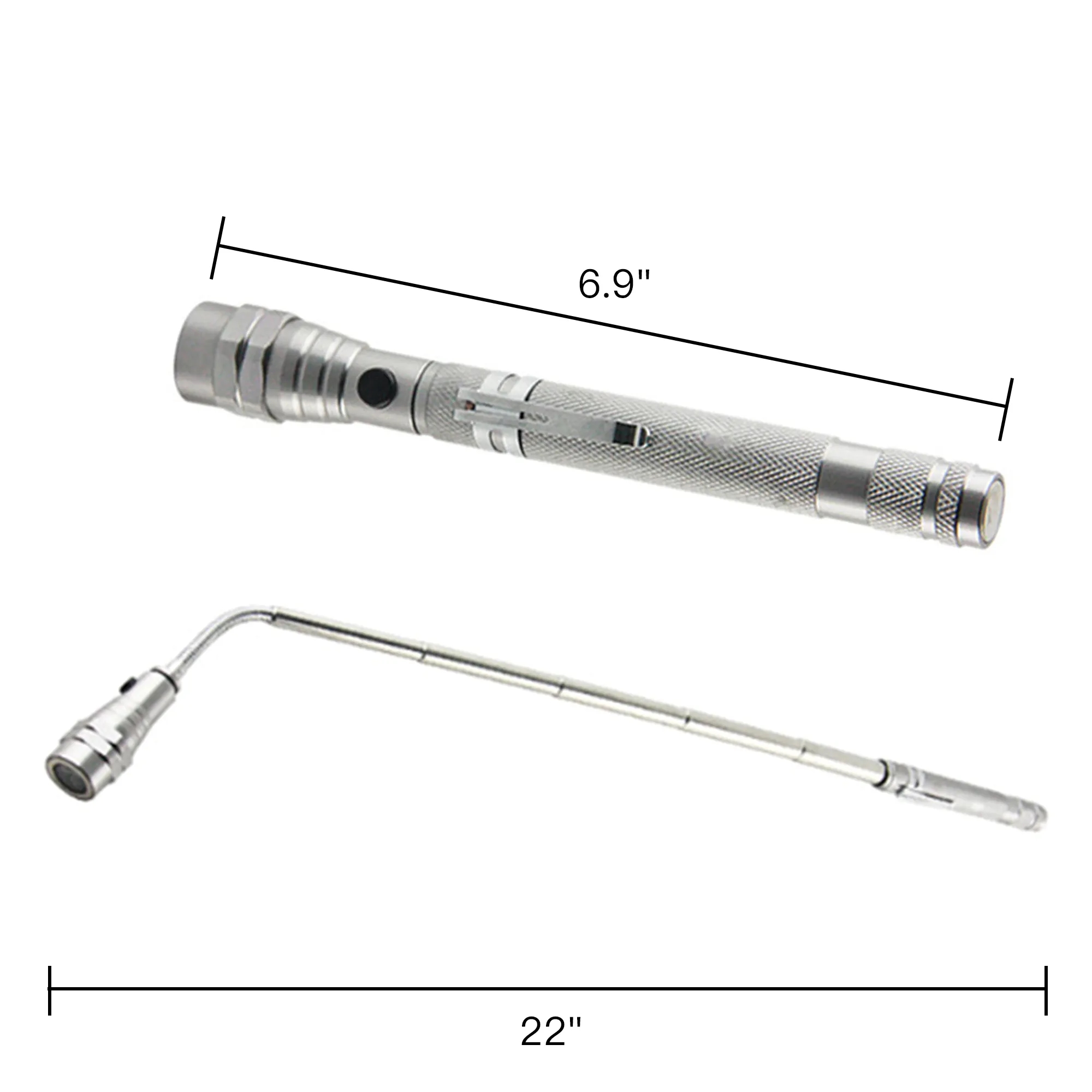 3 LED Magnetic Telescopic Flashlight 4