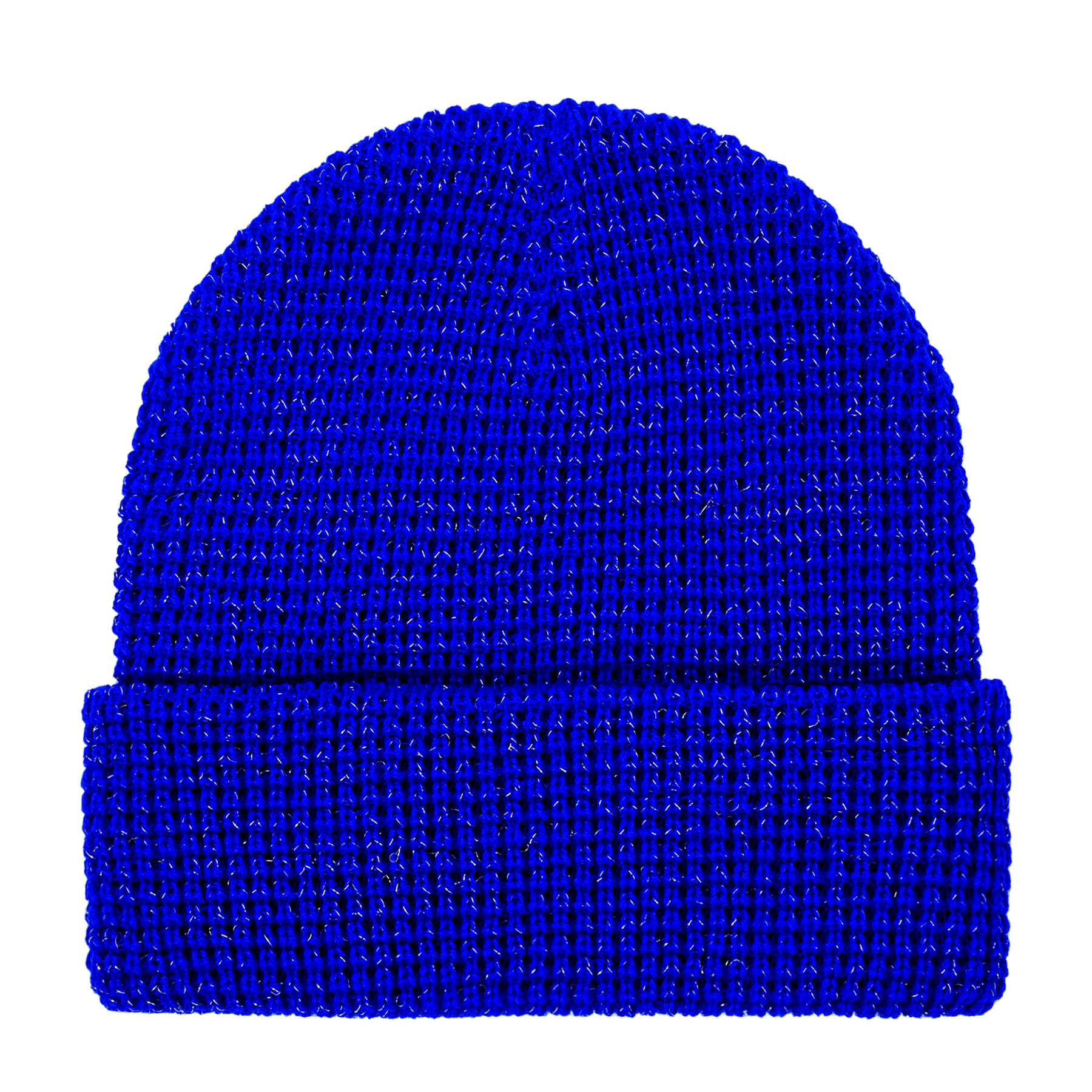 Shiny Waffle Knit Cuffed Beanie (Unisex) 11