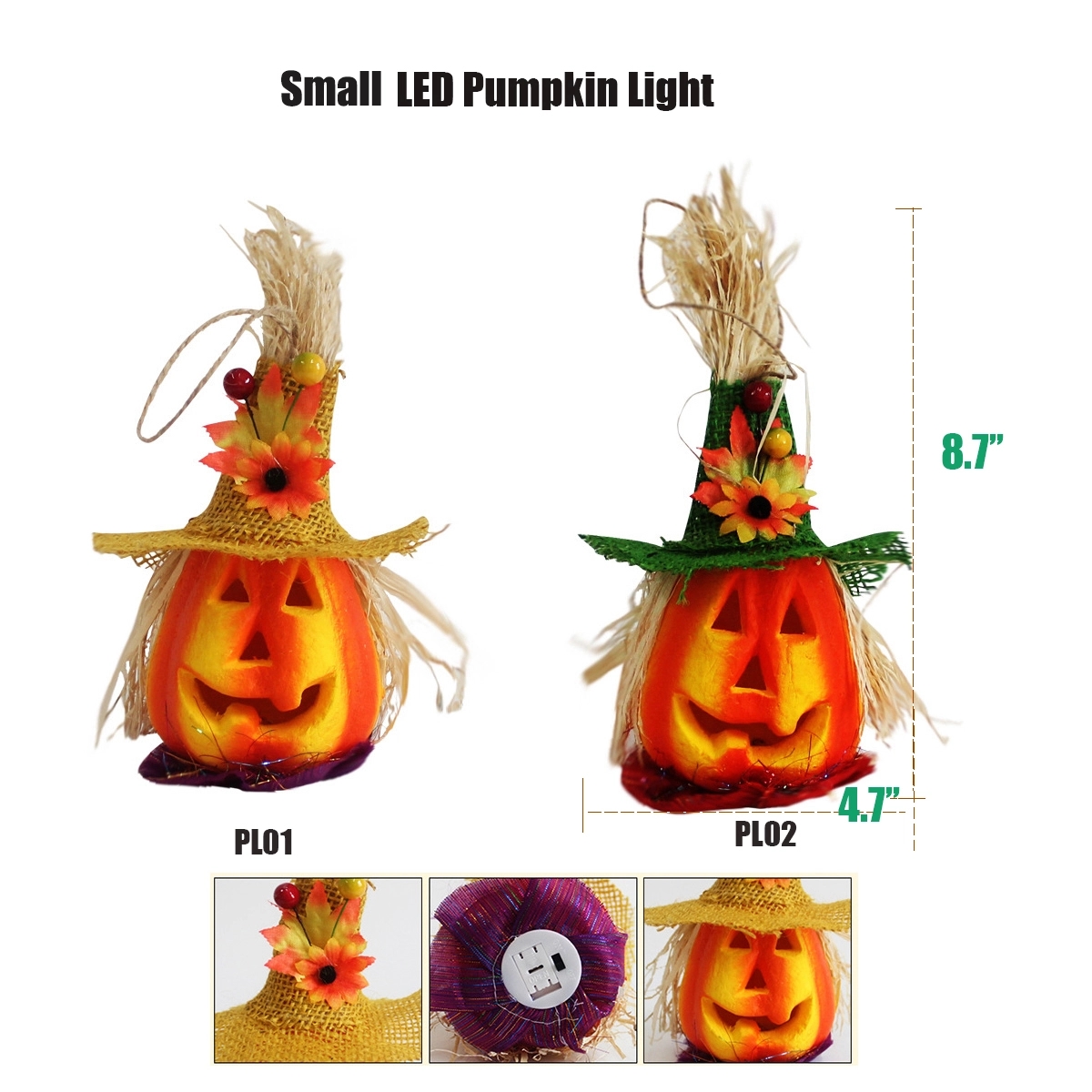 Halloween Skull Hanging Banner Decorations LED Pumpkin 2