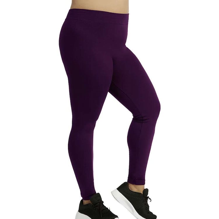 Women's Fleece Lined Leggings - Deep Purple XL 2