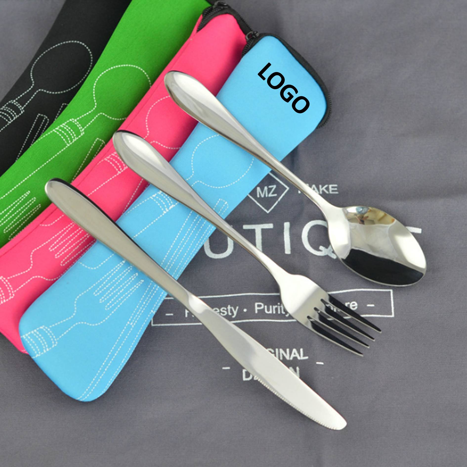 Portable Stainless Steel 3 Piece Cutlery Set 3