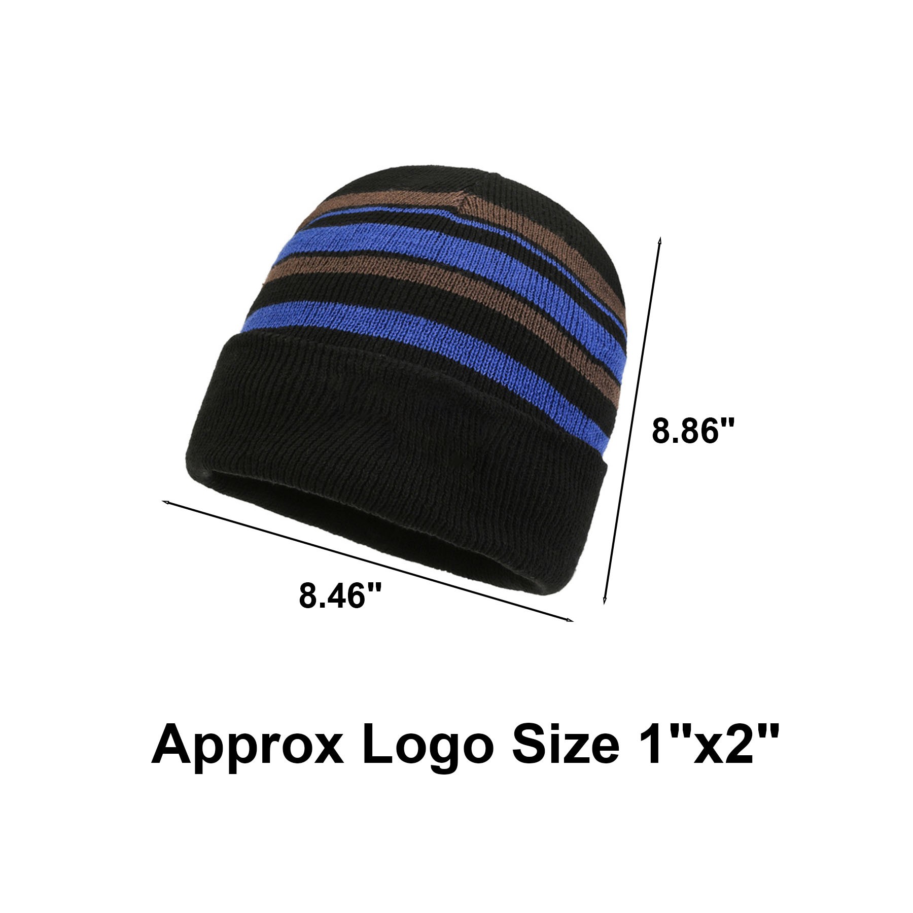Knit Beanie With Cuff Unisex Hat 2