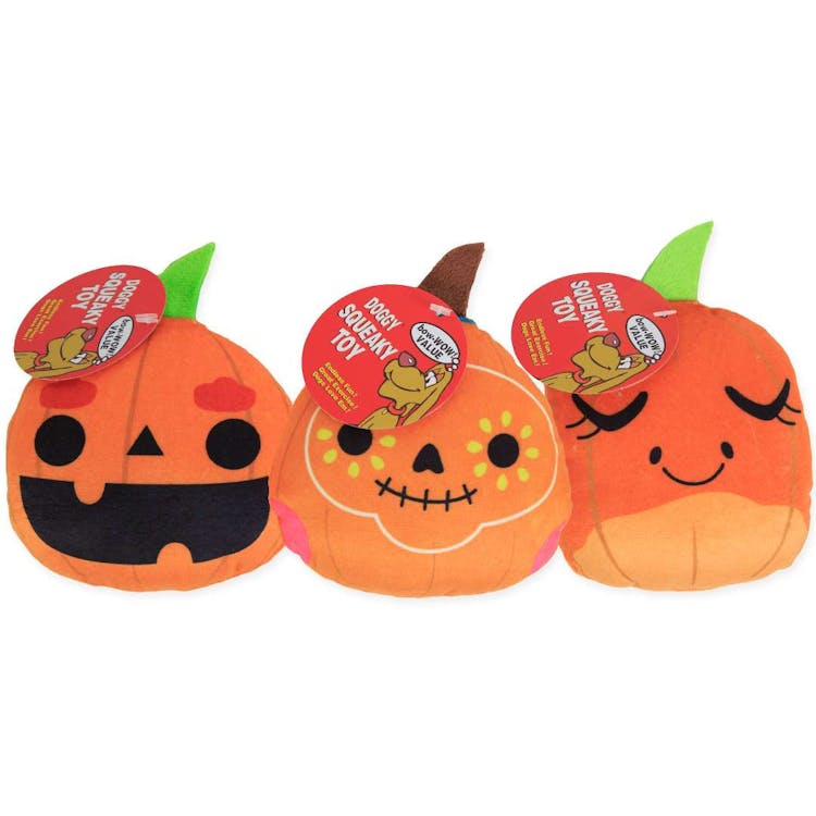 Halloween Plush Pumpkin Dog Toys - Assorted Styles 2