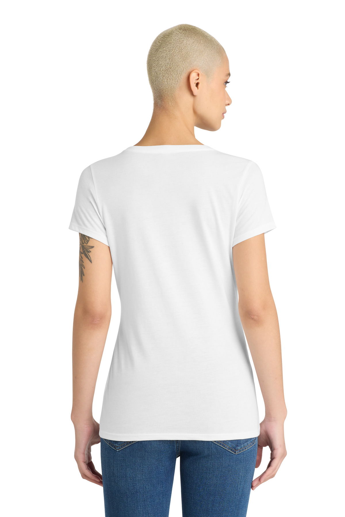 District Women's Perfect Tri V-Neck Tee. DM1350L 121