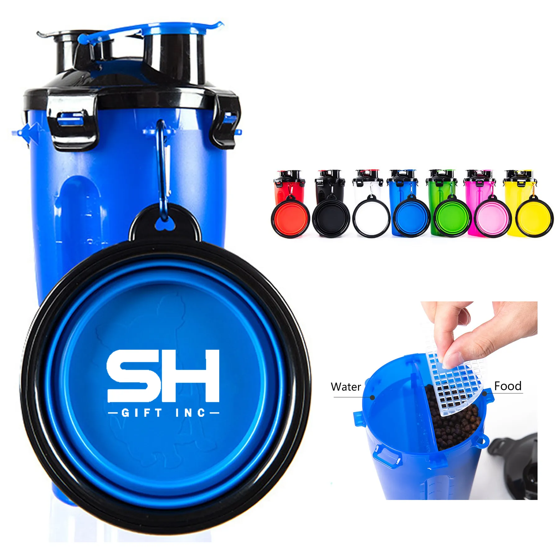 Travel Pet Bottle With Collapsible Bowl 4