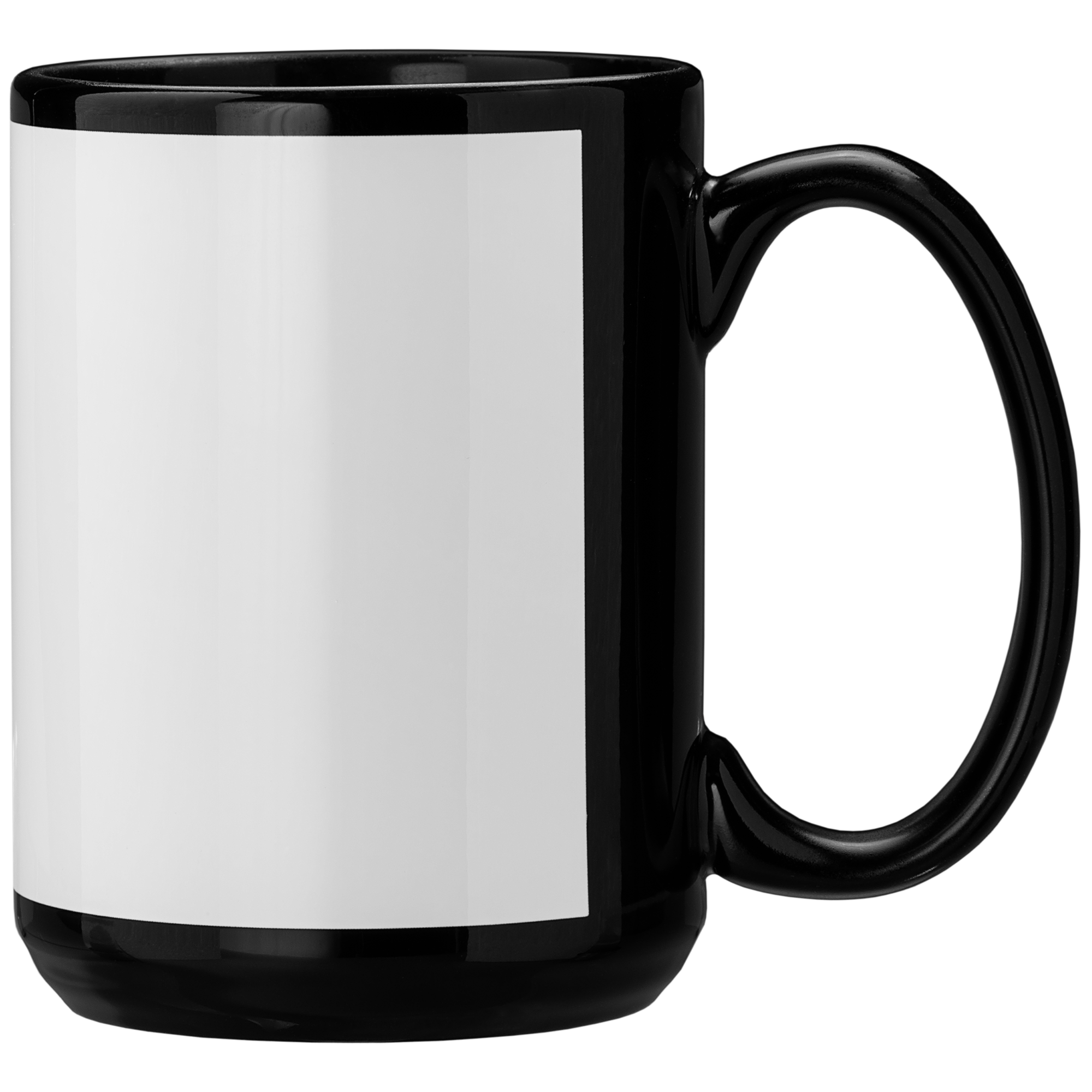 SimpliColor 15 oz. Black Ceramic Mug 6
