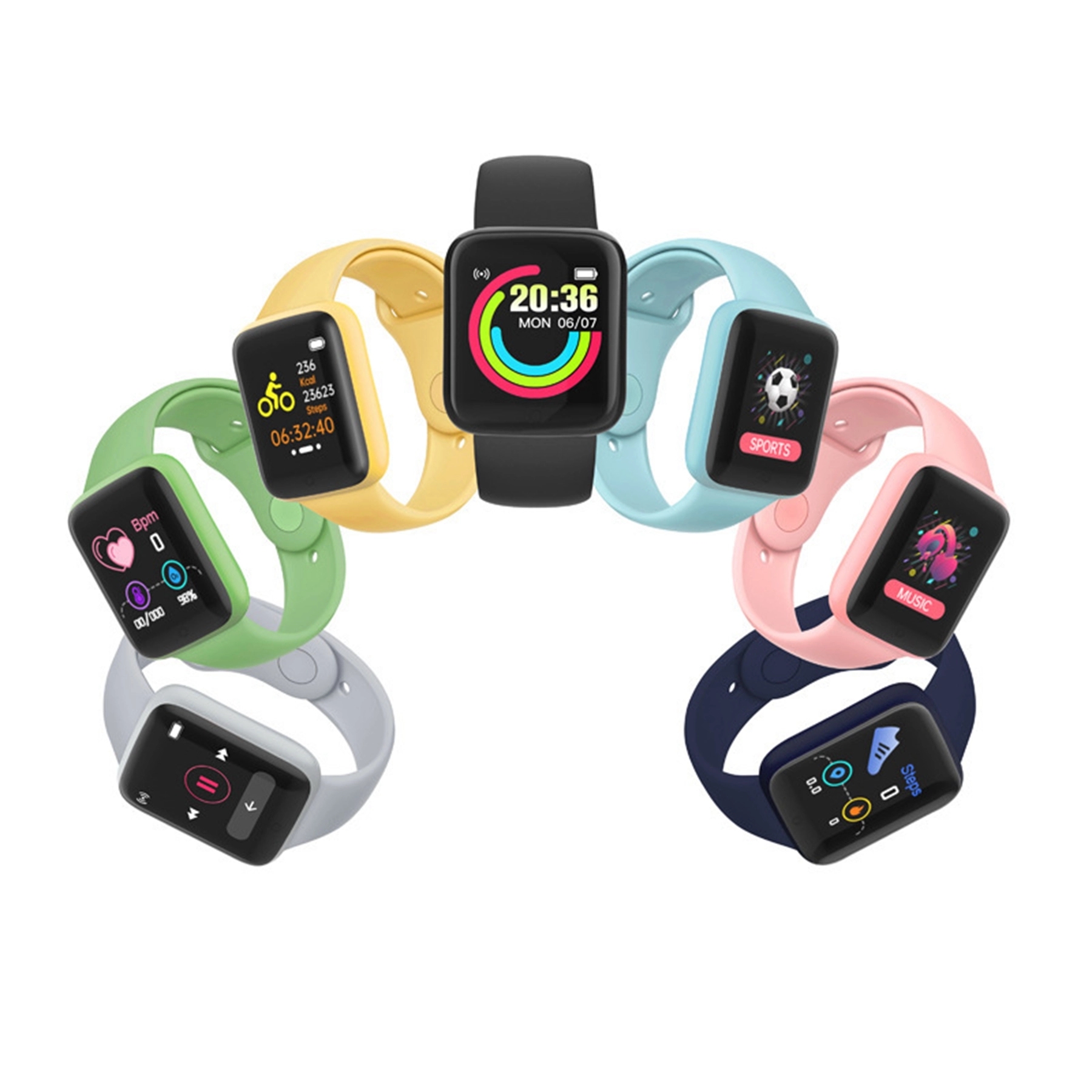 Y68 Smart Heart Rate Monitor Blood Pressure Bracelet 6