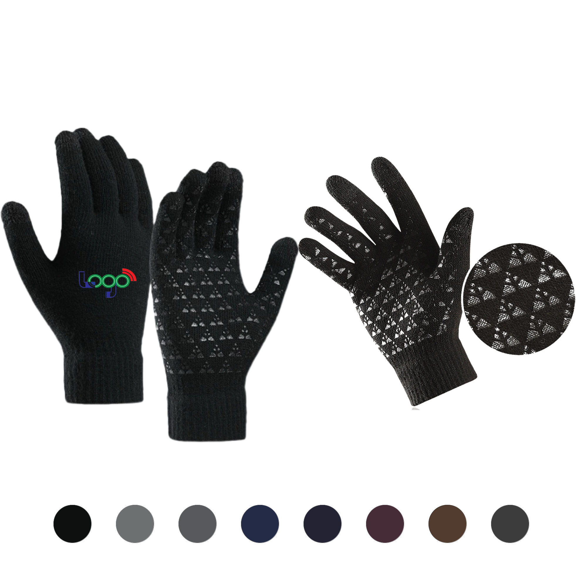 Touchscreen Knit Winter Gloves with Fleece Lining and Anti-Slip Grip 2