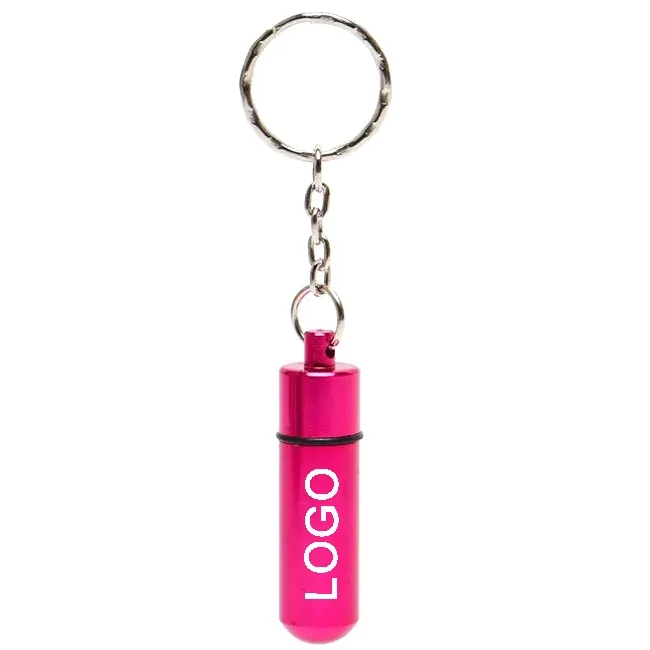 Small Aluminum Pill Tube Keychain 8
